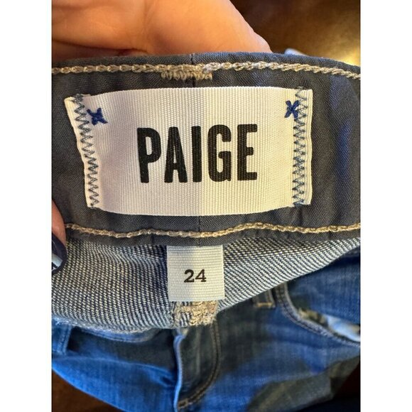 Paige Jeans Women 24 Blue Raya Medium Wash Stretch Denim Skyline Skinny - Picture 9 of 12